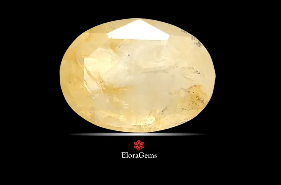 Yellow Sapphire (Pushparag) 12x9 MM 4 carats