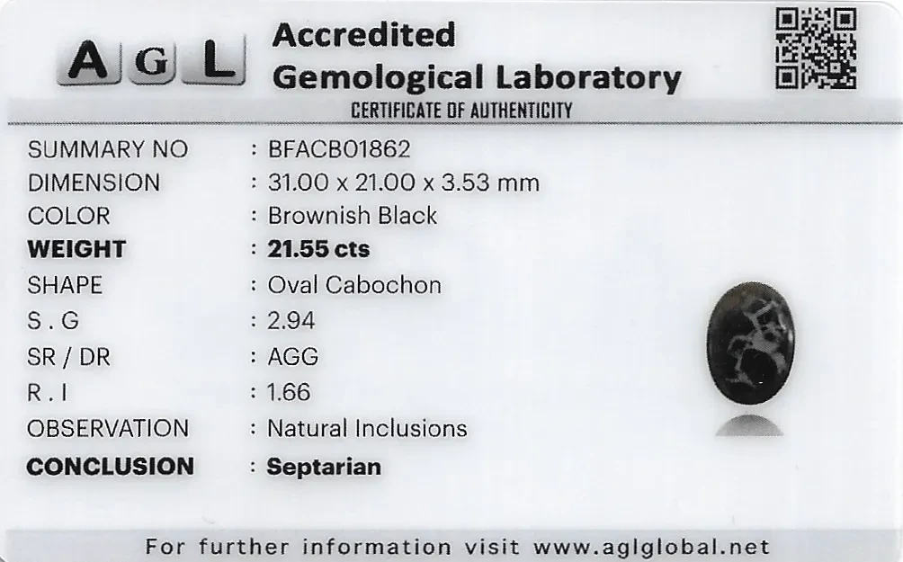 Septarian 30x21 MM 21.55 carats
