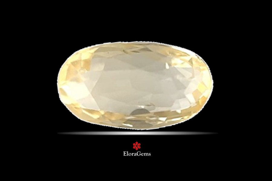 Yellow Sapphire (Pushparag) 8x5 MM 1.2 carats