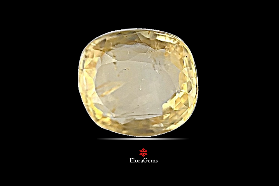 Yellow Sapphire (Pushparag) 9x8 MM 3.1 carats