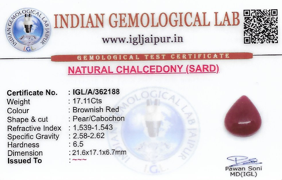 Chalcedony 22x17 MM 17.11 carats