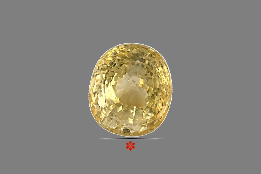 Yellow Sapphire (Pushparag) 8x7 MM 3.31 carats