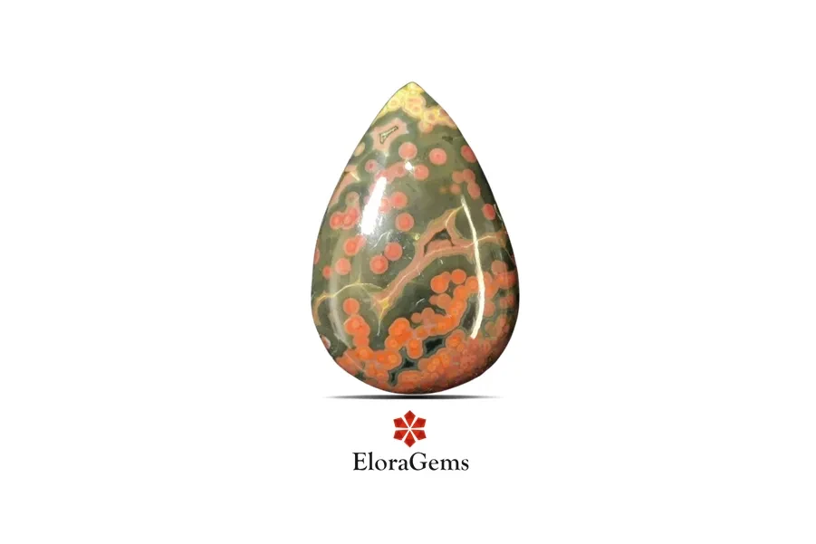 Jasper 25x17 MM 18 carats