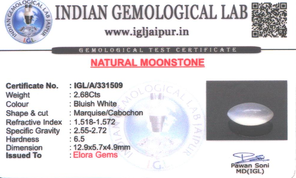 Moon Stone 13x6 MM 2.68 carats