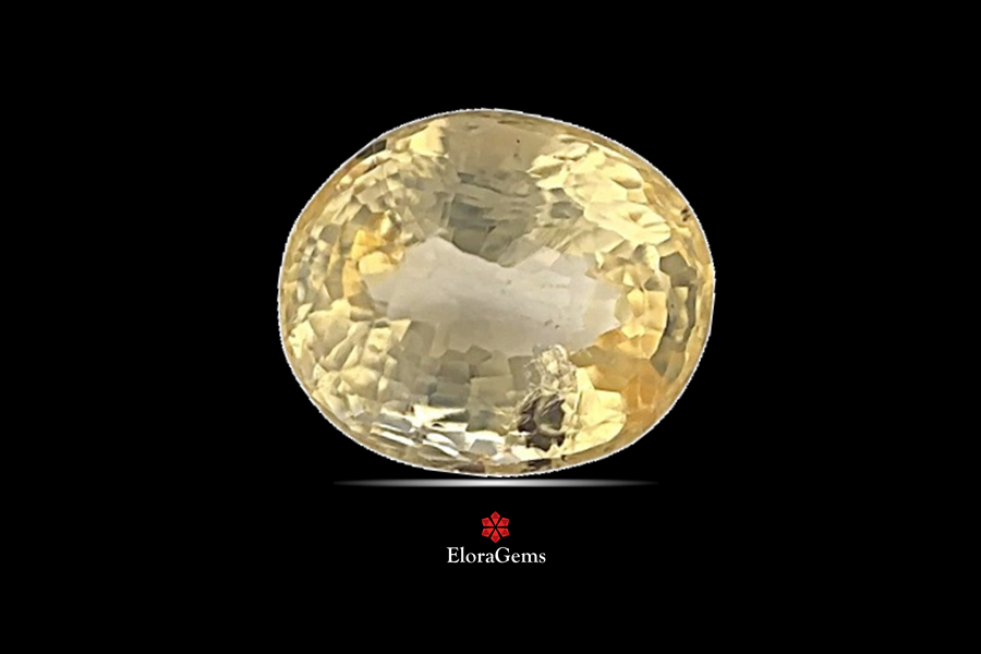 Yellow Sapphire (Pushparag) 9x7 MM 3.22 carats