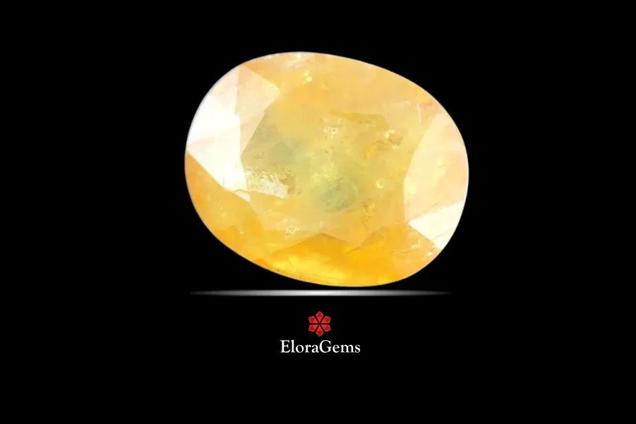 Yellow Sapphire (Pushparag) 11x9 MM 6.06 carats