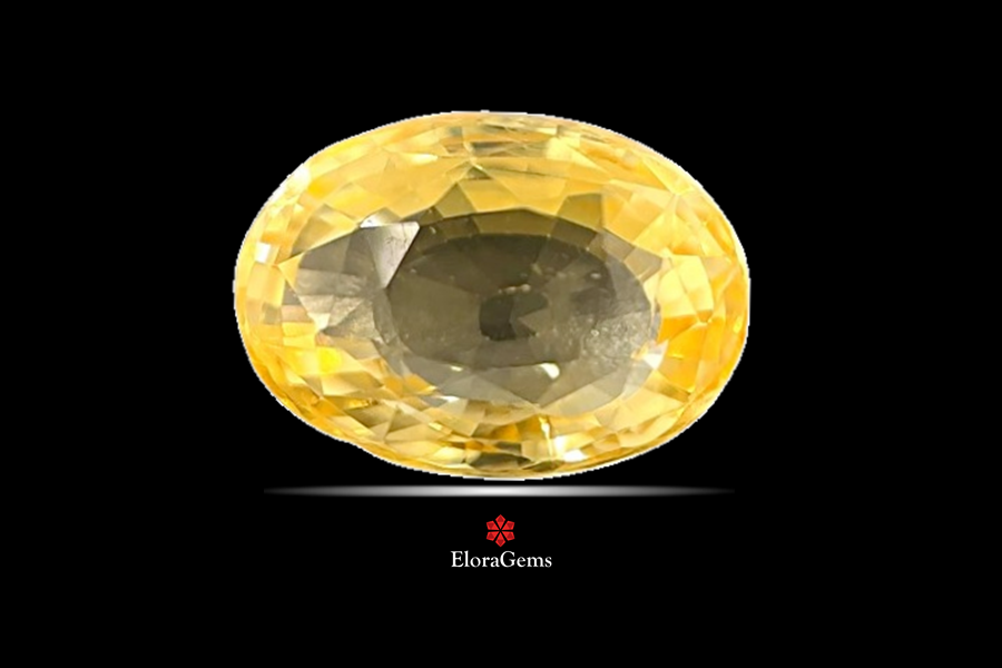 Yellow Sapphire (Pushparag) 12x9 MM 6.45 carats