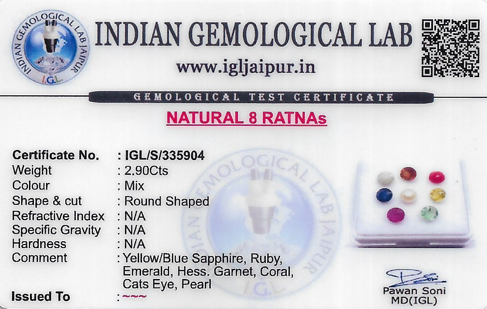 Navratna 4.5x4.5 MM 1 piece