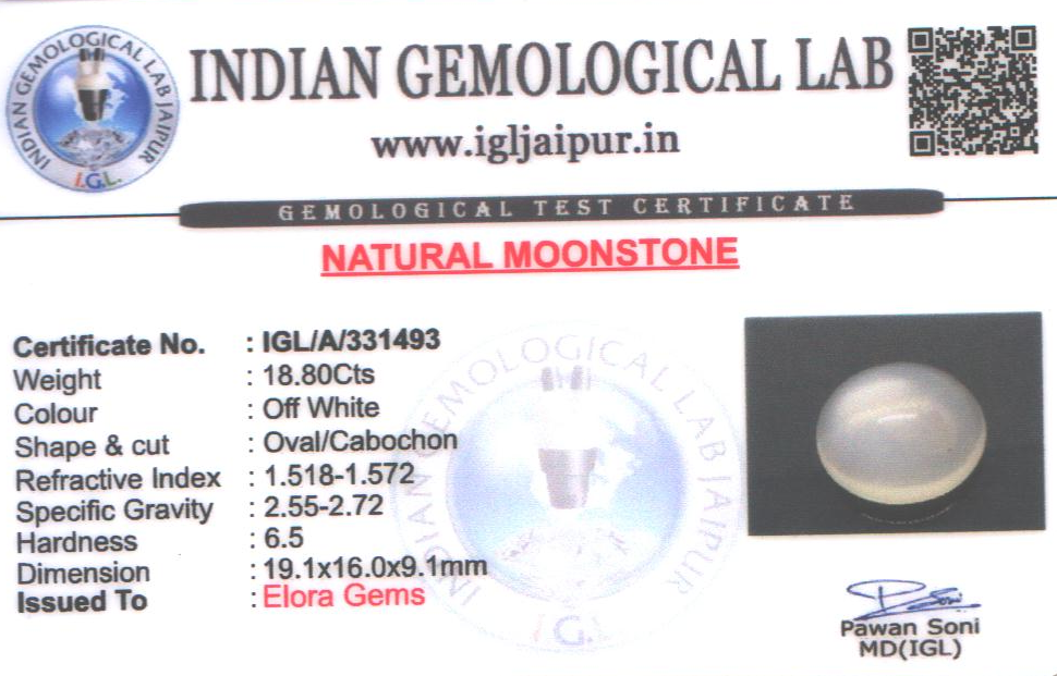 Moon Stone 19x16 MM 18.8 carats