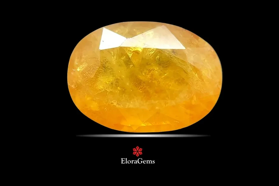 Yellow Sapphire (Pushparag) 14x10 MM 7.66 carats