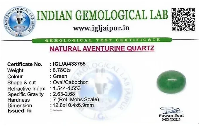 Aventurine 13x10 MM 6.78 carats