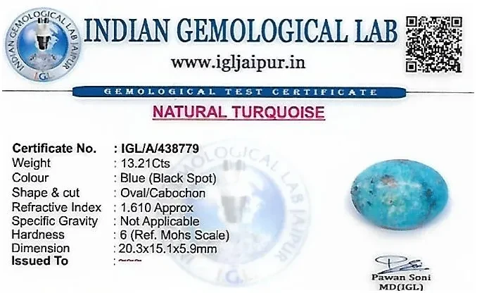 Turquoise 20x15 MM 13.21 carats