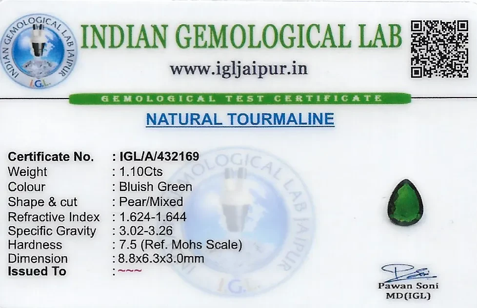 Tourmaline 9x6 MM 1.1 carats