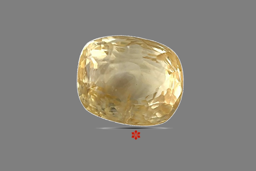 Yellow Sapphire (Pushparag) 8x7 MM 3.36 carats