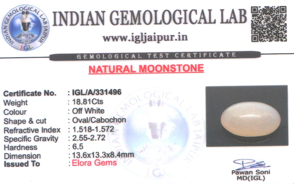 Moon Stone 14x13 MM 18.81 carats