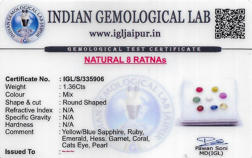 Navratna 3.5x3.5 MM 1 piece