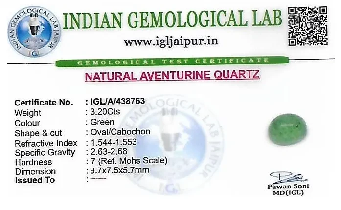Aventurine 10x8 MM 3.2 carats