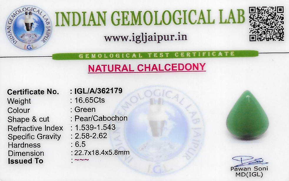 Chalcedony 23x18 MM 16.65 carats