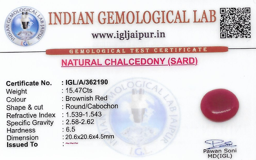 Chalcedony 21x21 MM 15.47 carats