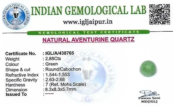 Aventurine 8x8 MM 2.88 carats