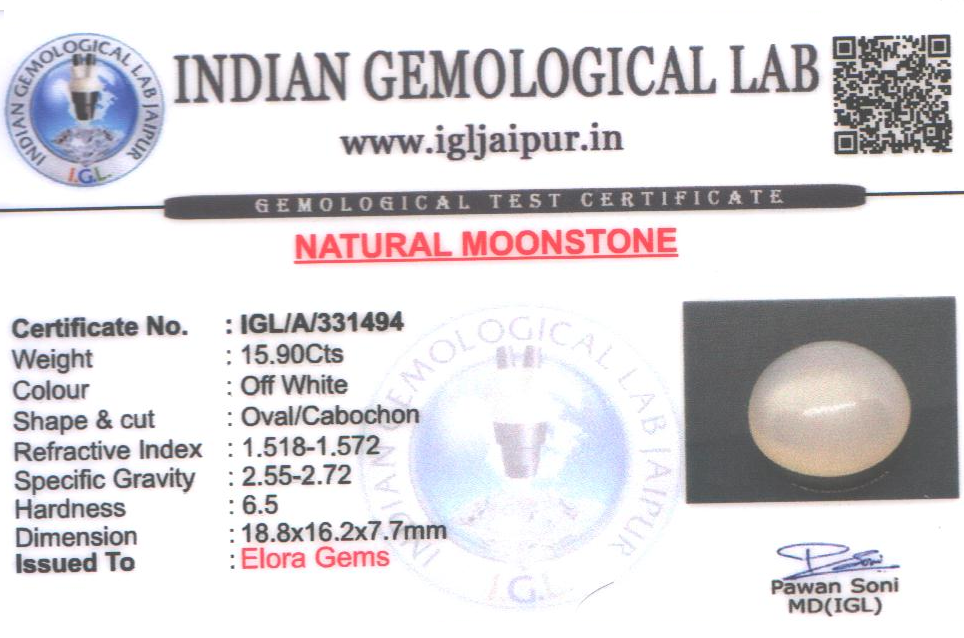 Moon Stone 19x16 MM 15.9 carats
