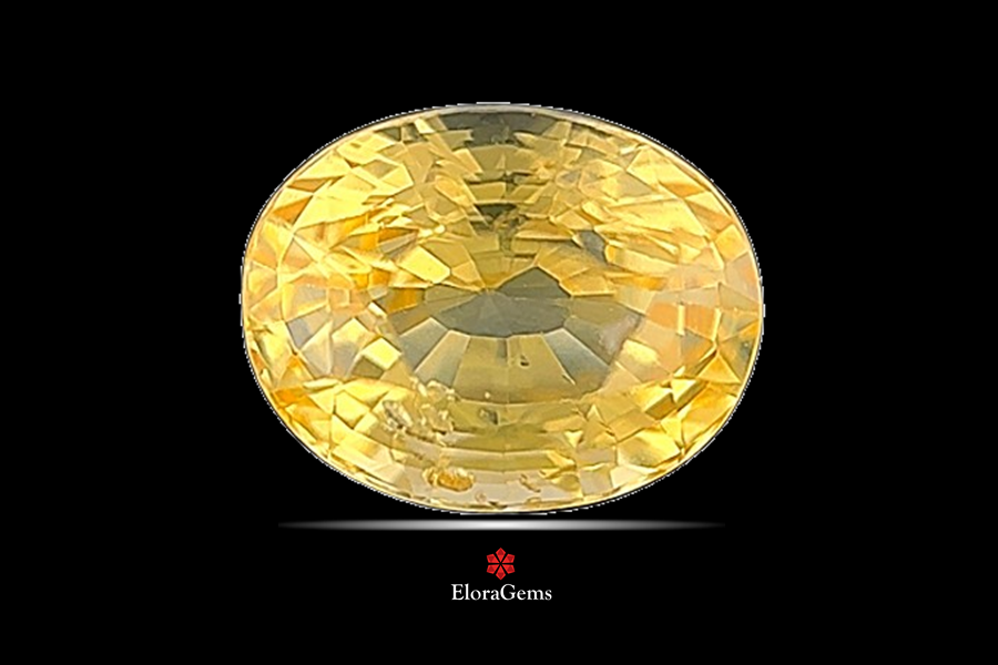 Yellow Sapphire (Pushparag) 8x6 MM 2 carats