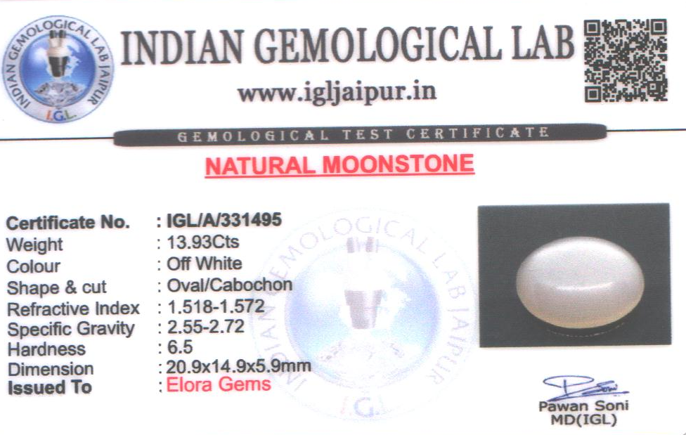 Moon Stone 21x15 MM 13.93 carats