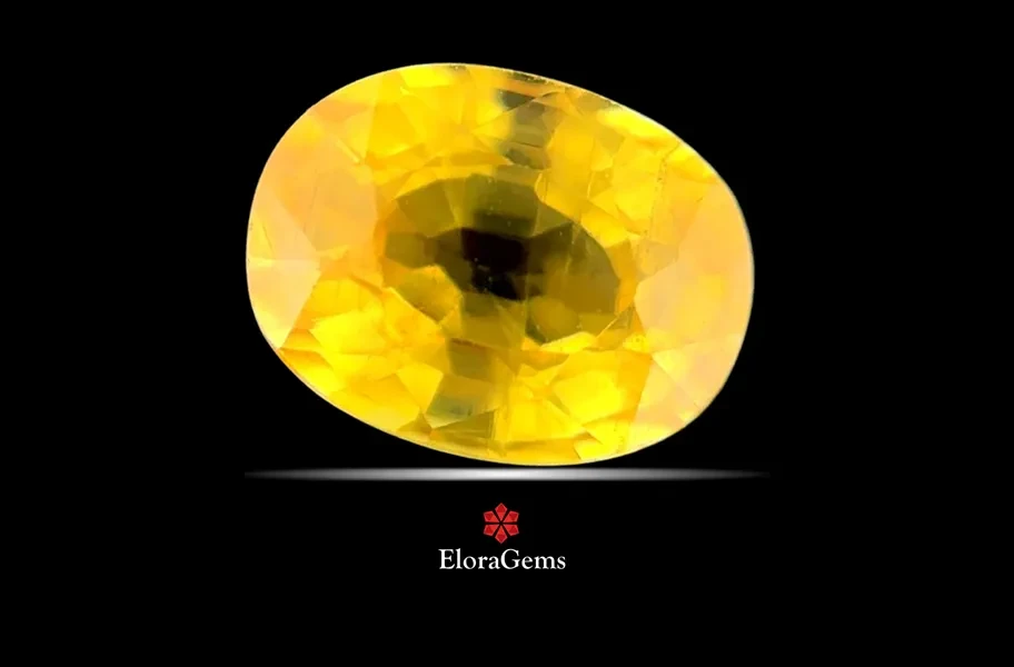 Yellow Sapphire (Pushparag) 8x6 MM 2 carats