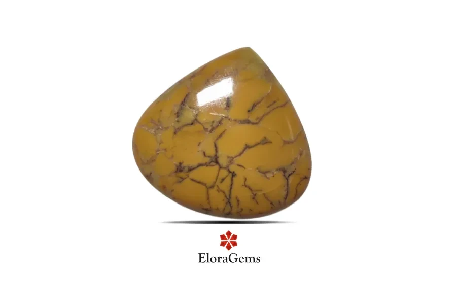 Yellow Dendritic Agate 31x33 MM 34.75 carats