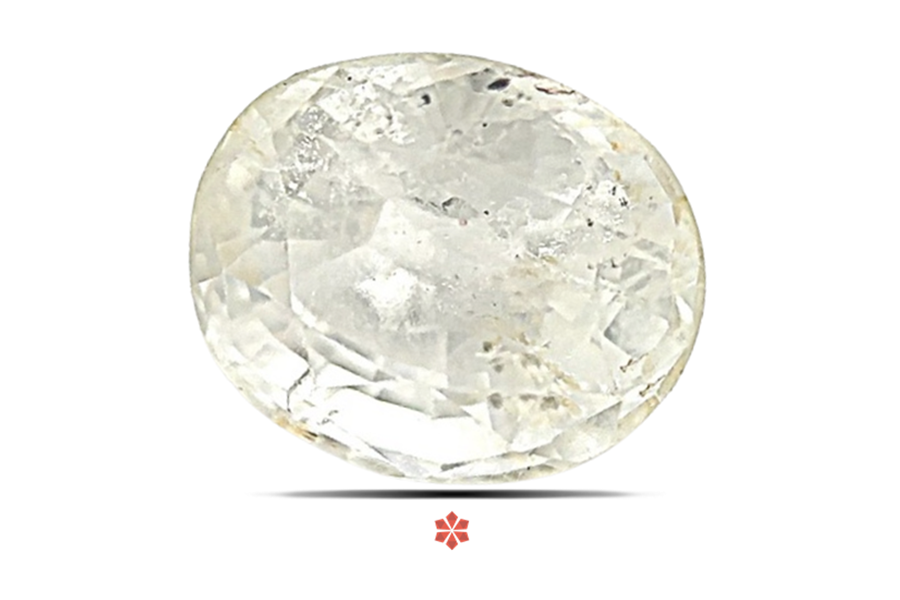 White Sapphire 9x8 MM 3.48 carats