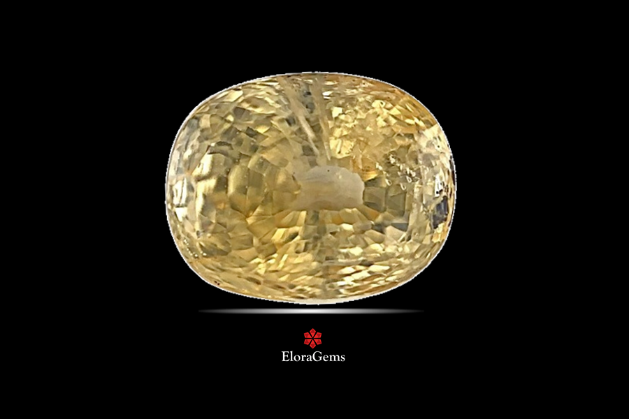 Yellow Sapphire (Pushparag) 8x7 MM 3.23 carats